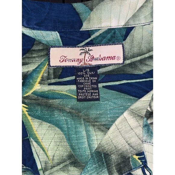 Tommy Bahama Relax 100% Silk Hawaiian Button Up Camp Shirt Size Large #38 - Picture 3 of 4